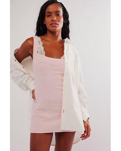 Intimately By Free People End Game Pointelle Nightie - Pink