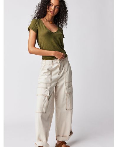 Free People Judd Carpenter Jeans - Natural