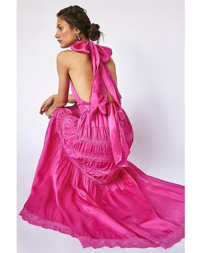 LoveShackFancy Vendima Dress - Pink