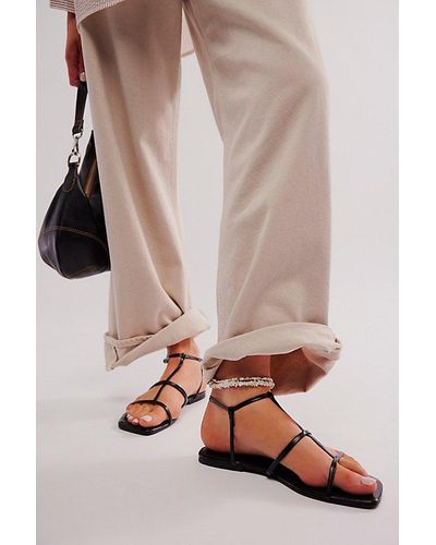 Jeffrey Campbell Tan Lines Strappy Sandals - Black