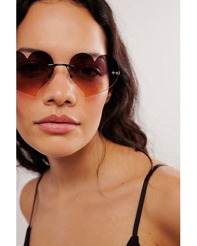 Free People Heart On Your Sleeve Sunnies - Natural