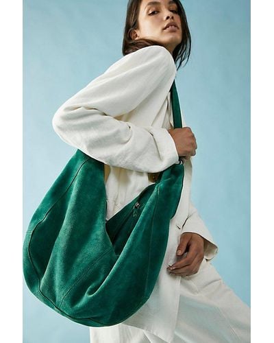 Free People Roma Suede Tote Bag - Green