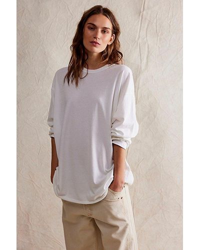 Free People Ellen Long-sleeve Tee - White