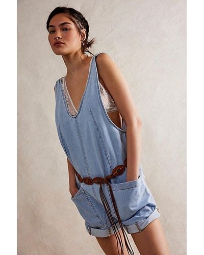 Free People High Roller Shortall - Blue