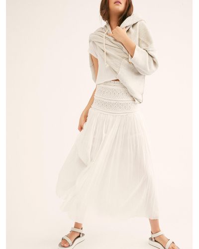 Free People Ravenna Maxi Skirt By Fp One - White