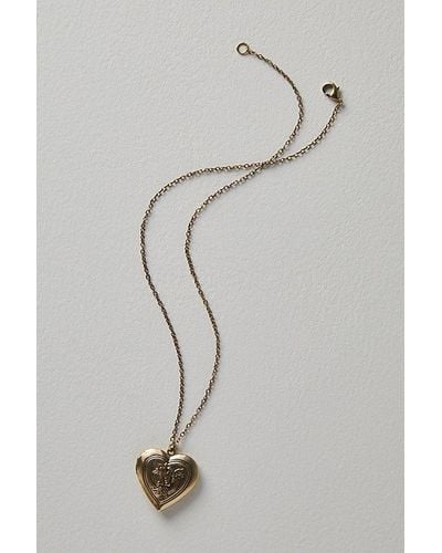 Free People Monogram Necklace At In A - Gray