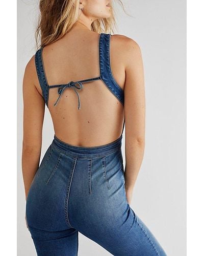 Free People Crvy 2Nd Ave One Piece - Blue