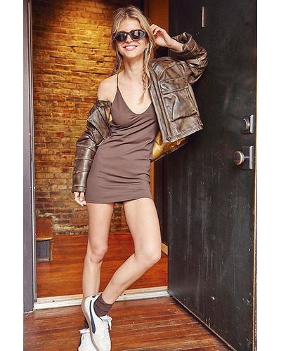 Intimately By Free People Made You Look Mini Slip - Brown