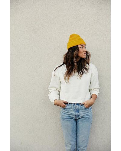 Free People Yellow 108 Classic Wc Beanie