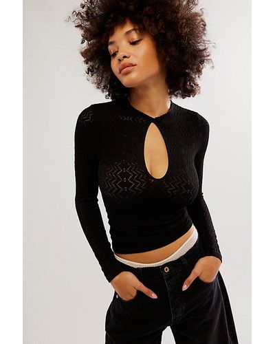 Intimately By Free People Get Ready Seamless Long Sleeve - Black