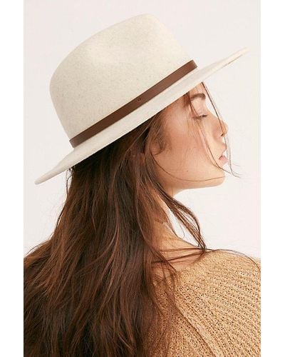 Free People Wythe Leather Band Felt Hat - Brown