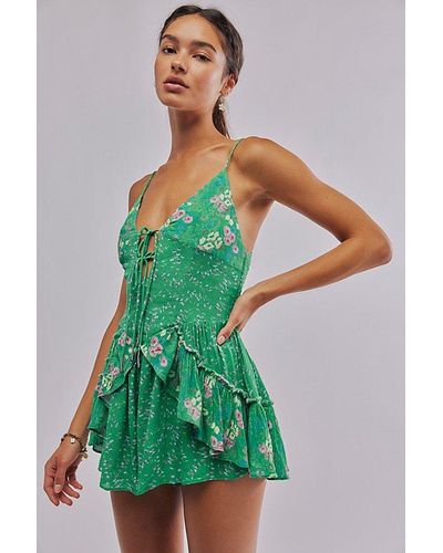 Free People Brielle Playsuit - Green
