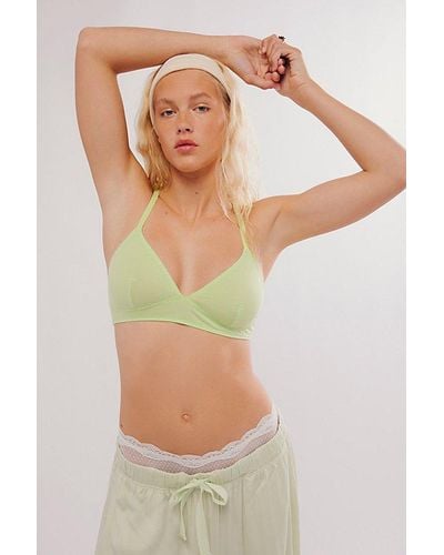 Intimately By Free People Retro Essentials Triangle Bralette - Green