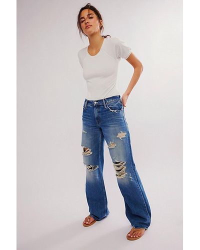 Mother The Down Low Spinner Ankle Jeans - Blue