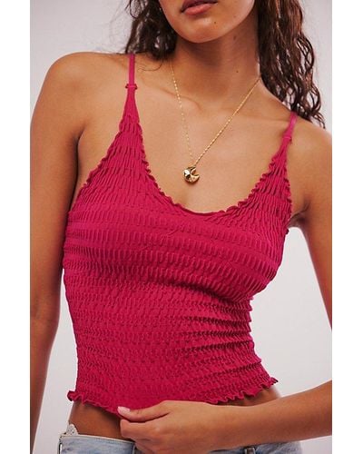 Intimately By Free People Pucker Up Seamless Cami - Red
