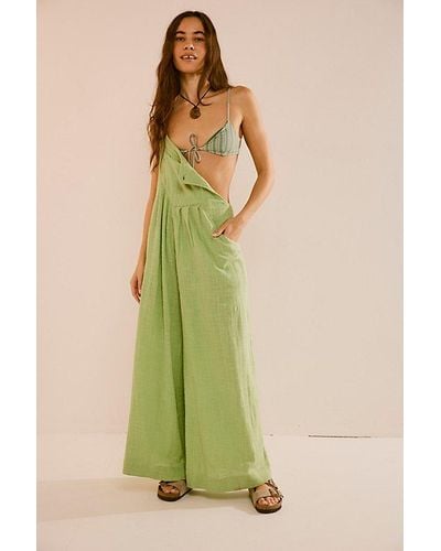 Free People Sun-drenched Overalls - Green