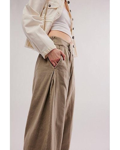 Free People Cool Harbor Wide-leg Pants At In Serpent, Size: Xs - Multicolor