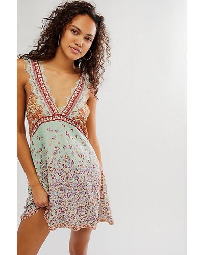 Free People East Willow Trapeze Slip - Green
