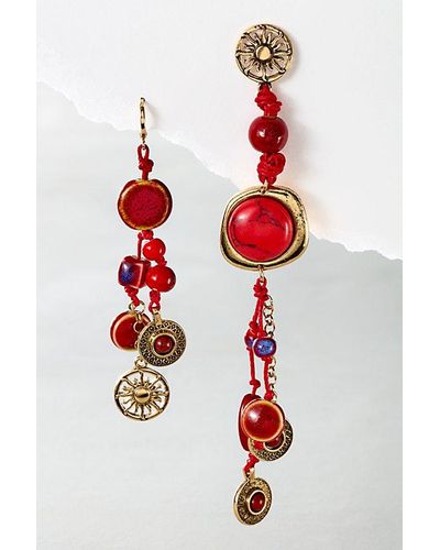 Free People All Seasons Dangles At In Red/coral