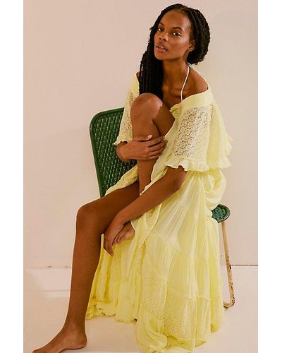 Free People Dancing On Air Maxi - Yellow