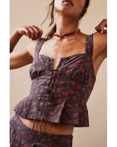 Free People Fiona Set At In Dark Chocolate Combo, Size: Xs - Brown