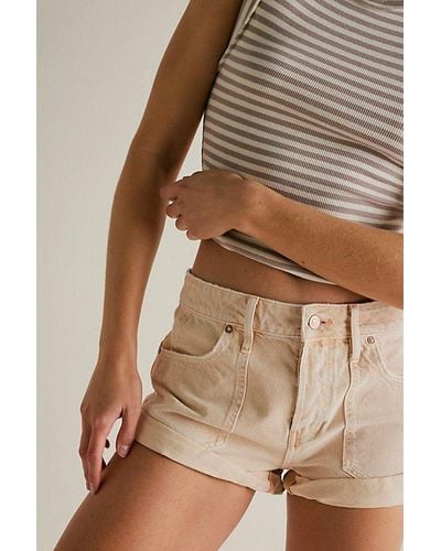 Free People We The Free Beginner's Luck Slouch Shorts - Multicolor