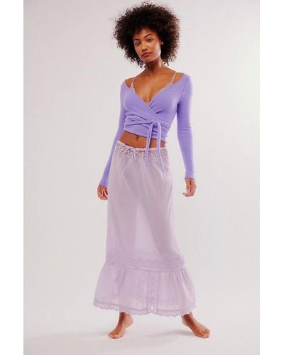 Intimately By Free People Morning Call Half Slip - Purple