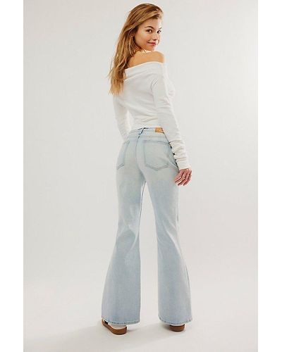 Free People Crvy Vintage High-rise Flare Jeans - Blue