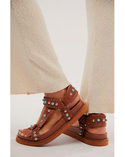 Ash Utopia Studded Sandals - Brown