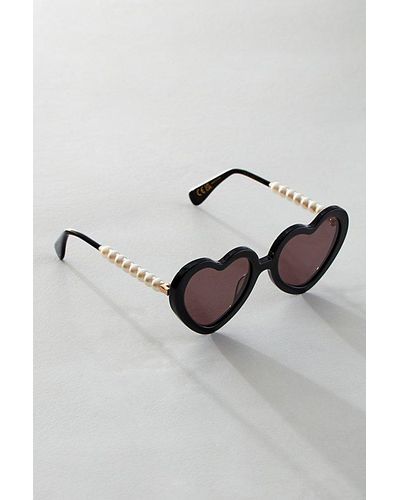 Lele Sadoughi Sweetheart Sunglasses At Free People In Jet - Multicolor