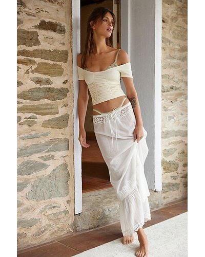 Free People Morning Call Half Slip - Natural