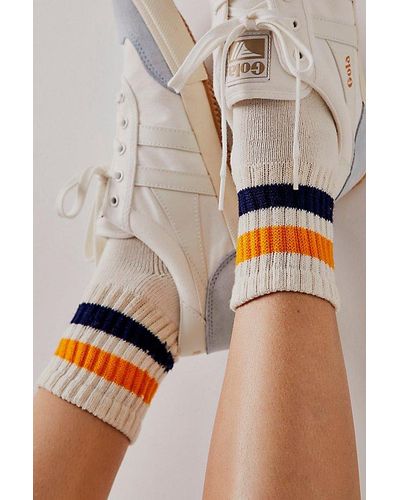 Free People Retro Shortie Crew Socks - Gray