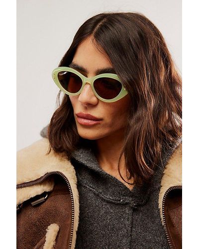 Free People Star Studded Cat Eye Sunglasses - Brown