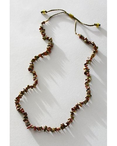 Free People Single Strand Beaded Necklace - Multicolor