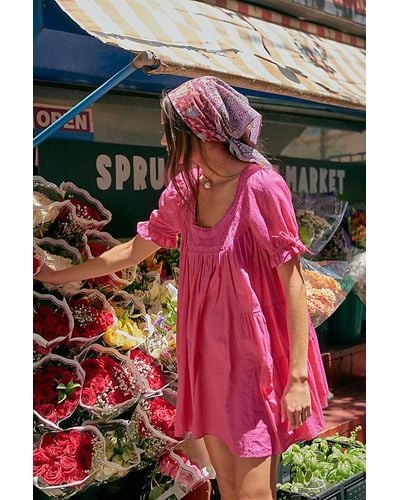 Free People Sandy Shores Babydoll Dress - Multicolour