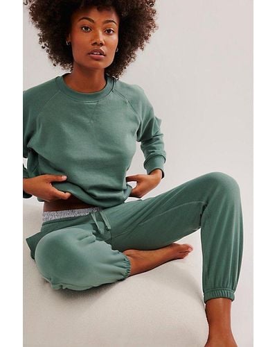 Free People Recycled Fleece Joggers - Green