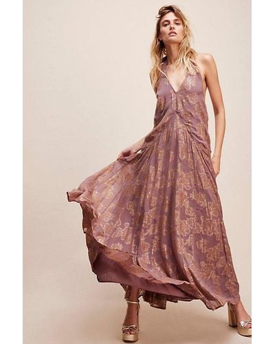 Free People Holding On Convertible Maxi Dress At In Roan Rouge, Size: Xs - Multicolor