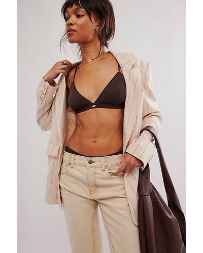 Intimately By Free People Pointelle Triangle Bralette - Brown