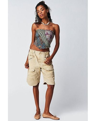 Free People Islands Of Time Utility Shorts At In Dunes, Size: Small - Multicolor