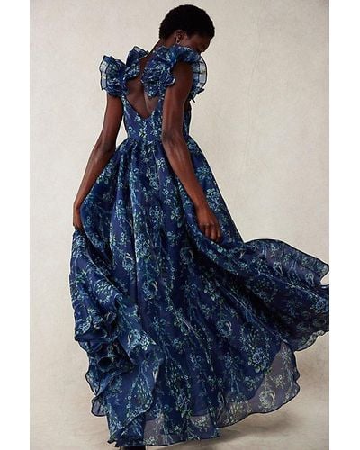 Selkie The Recital Gown At Free People In Casseopia, Size: Small - Blue