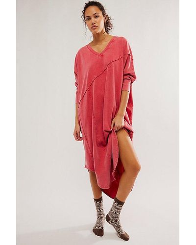 Intimately By Free People Dusk To Dawn Nightie Top - Red