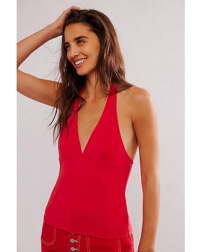 Free People Have It All Halter Top - Red