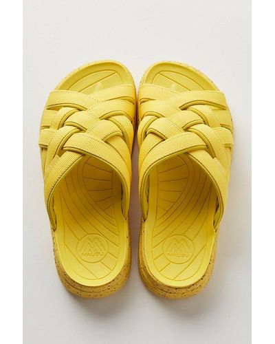 Malibu Sandals Zuma Recycled Slides - Yellow