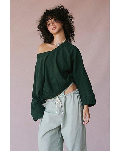 Free People Brb Solid Pullover - Green