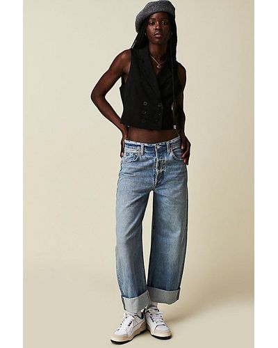 Citizens of Humanity Ayla Baggy Cuffed Crop Jeans - Blue