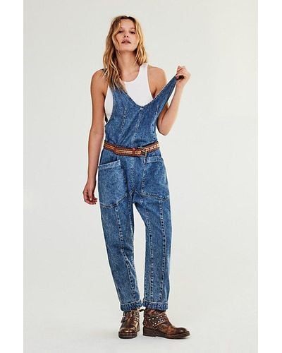 Free People We The Free High Roller Jumpsuit - Blue