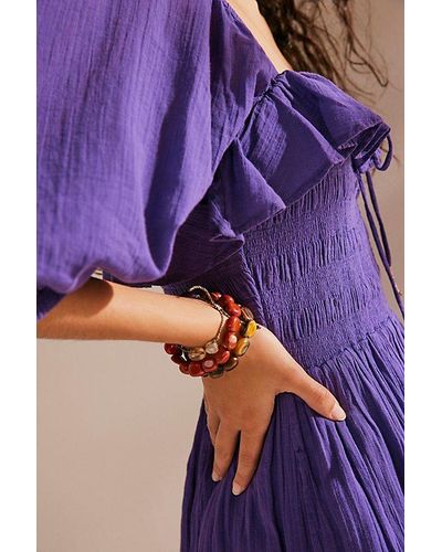 Ariana Ost Crystal Bracelet - Purple