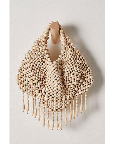 Aranaz Stigma Beaded Clutch - Natural