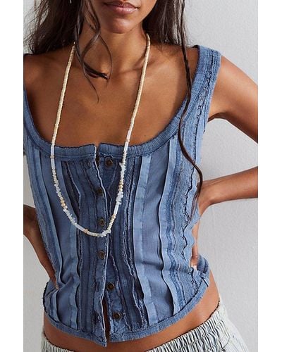 Free People We The Free Amore Vest - Blue
