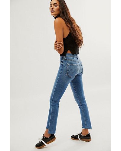 Mother The Mid-Rise Dazzler Ankle Jeans - Blue